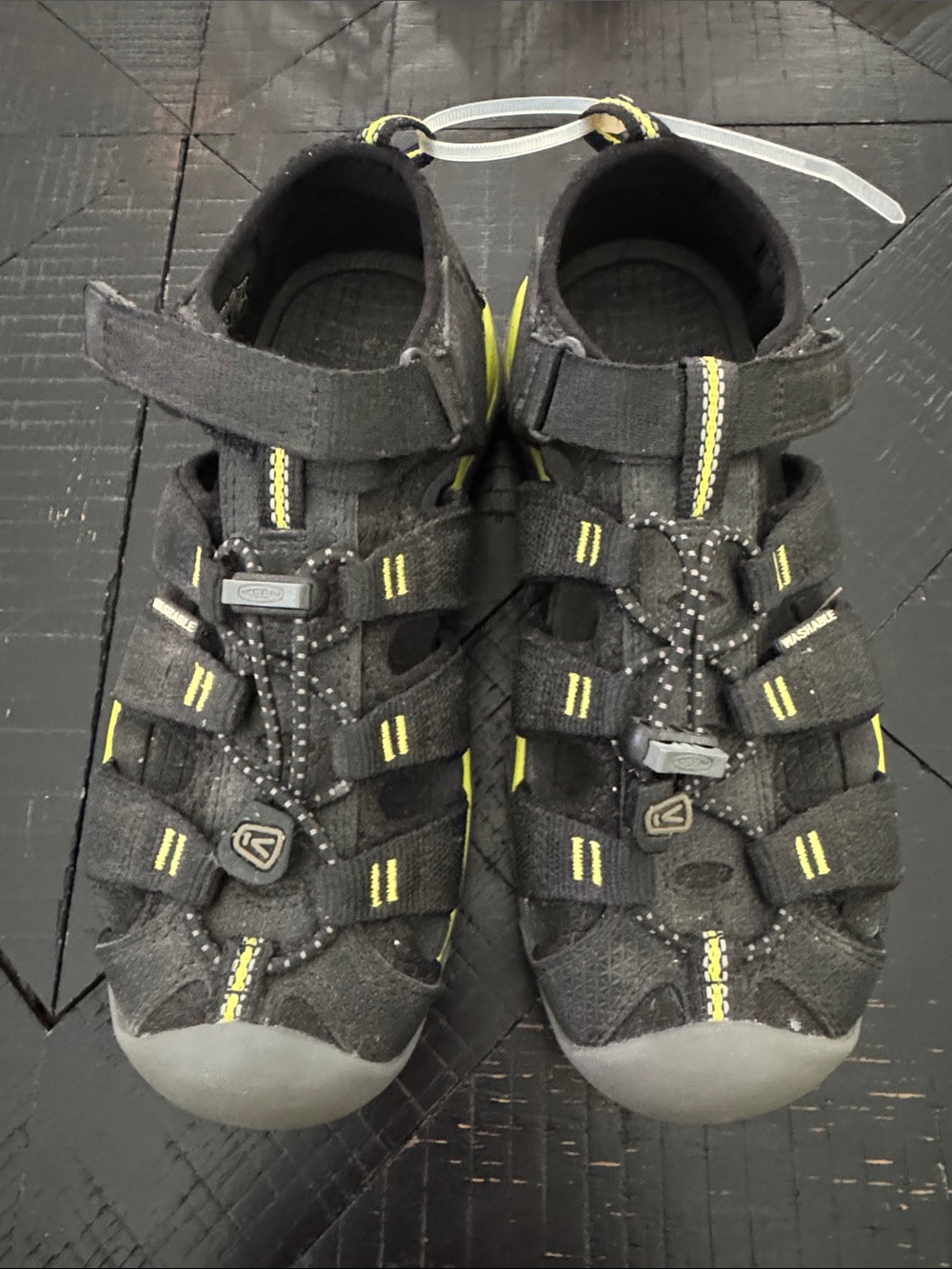 Keen Kids Black and Yellow Closed-Toe Sandals